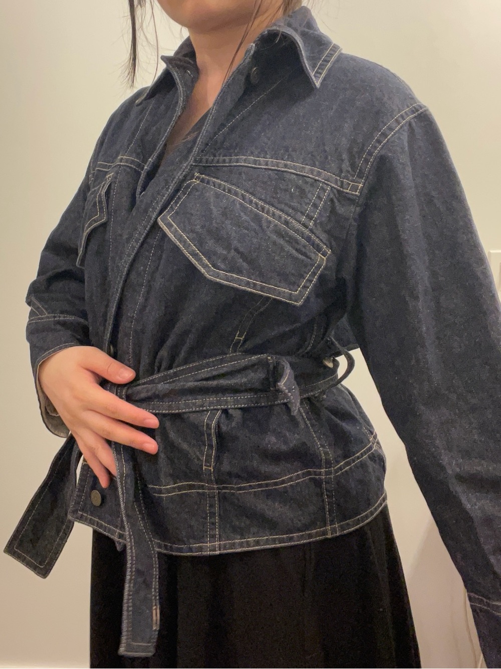 Vince Denim Work Jacket - Dark Indigo - size s - Picture 3 of 15